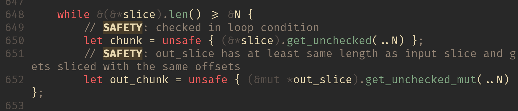 このようにハイライトされる